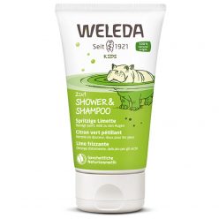   Weleda kids 2in1 pezsdítő lime gyermek tusfürdő és sampon 150 ml