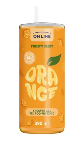 On Line tusfürdő fruity shot narancs 390 ml